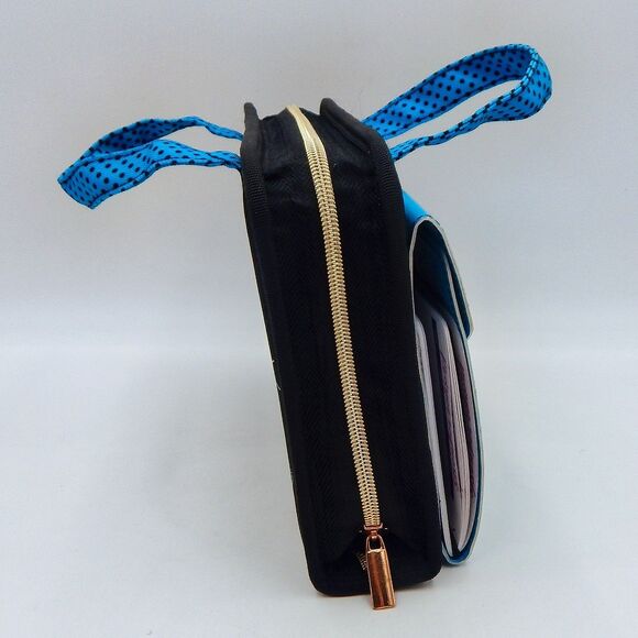 Bible Cover W Notebook Floral Black Teal Saved By Grace Through Faith Zippered - Picture 9 of 9